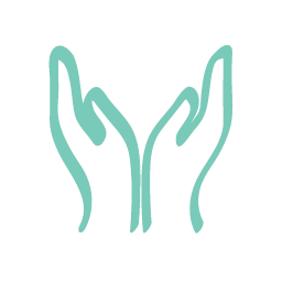An icon of two hands cupped together