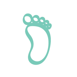 An icon of a foot
